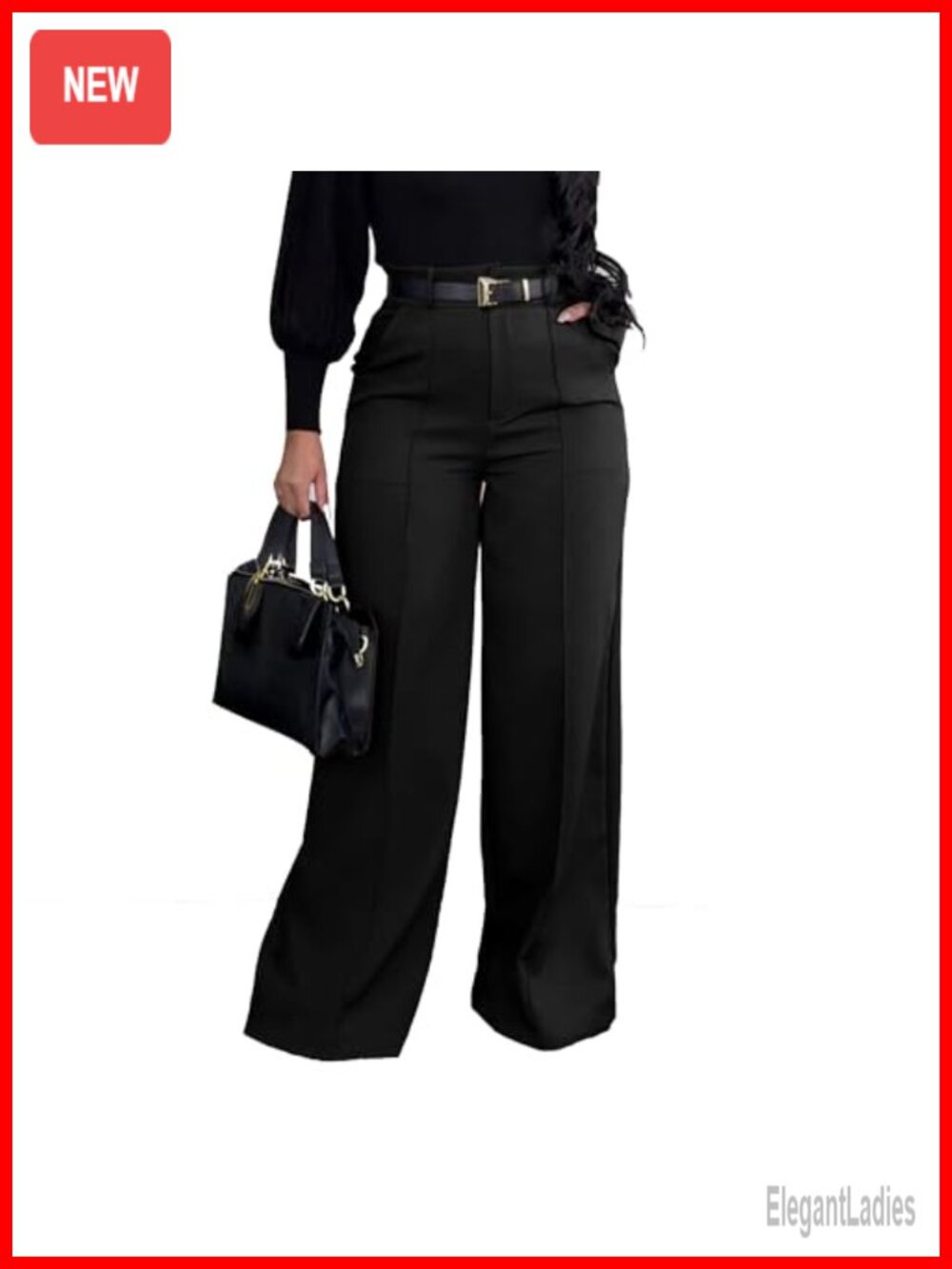 High Waisted Wide Leg Dress Pants Business Slacks Palazzo Trousers